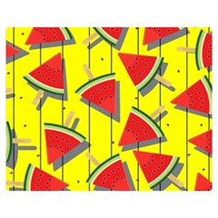 Yellow Watermelon Popsicle  Double Sided Flano Blanket (medium)  by ConteMonfrey