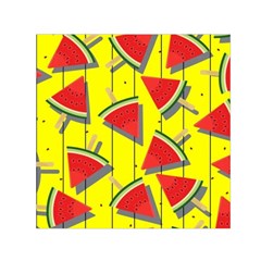 Yellow Watermelon Popsicle  Square Satin Scarf (30  X 30 ) by ConteMonfrey