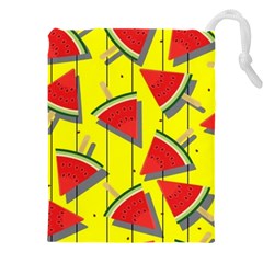 Yellow Watermelon Popsicle  Drawstring Pouch (4xl) by ConteMonfrey