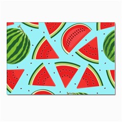 Blue Watermelon Postcard 4 x 6  (pkg Of 10) by ConteMonfrey