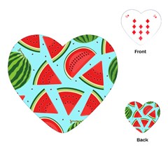 Blue Watermelon Playing Cards Single Design (heart) by ConteMonfrey