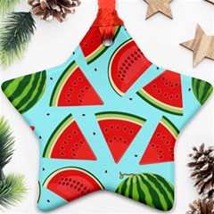 Blue Watermelon Star Ornament (two Sides) by ConteMonfrey