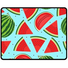 Blue Watermelon Fleece Blanket (medium)  by ConteMonfrey