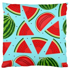 Blue Watermelon Large Cushion Case (two Sides) by ConteMonfrey