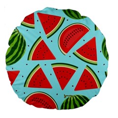 Blue Watermelon Large 18  Premium Round Cushions by ConteMonfrey