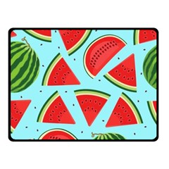 Blue Watermelon Double Sided Fleece Blanket (small)  by ConteMonfrey