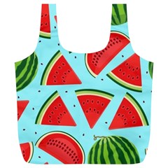 Blue Watermelon Full Print Recycle Bag (xl) by ConteMonfrey