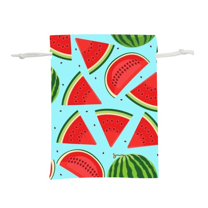 Blue Watermelon Lightweight Drawstring Pouch (L)