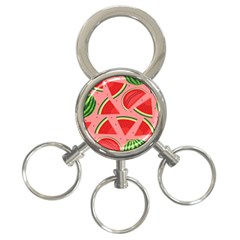 Red Watermelon  3-ring Key Chain by ConteMonfrey