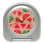 Red Watermelon  Travel Alarm Clock Front