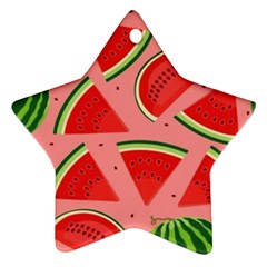 Red Watermelon  Star Ornament (two Sides) by ConteMonfrey