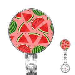 Red Watermelon  Stainless Steel Nurses Watch by ConteMonfrey