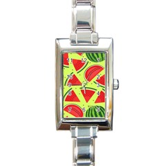 Pastel Watermelon   Rectangle Italian Charm Watch by ConteMonfrey