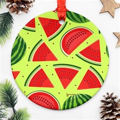 Pastel Watermelon   Ornament (round) by ConteMonfrey