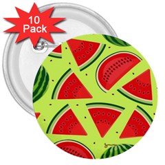 Pastel Watermelon   3  Buttons (10 Pack)  by ConteMonfrey