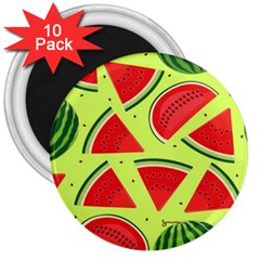 Pastel Watermelon   3  Magnets (10 Pack)  by ConteMonfrey