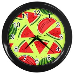 Pastel Watermelon   Wall Clock (black) by ConteMonfrey