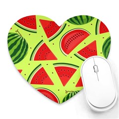 Pastel Watermelon   Heart Mousepad by ConteMonfrey