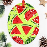 Pastel Watermelon   Ornament (Oval Filigree) Front