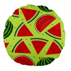 Pastel Watermelon   Large 18  Premium Round Cushions by ConteMonfrey