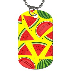 Yellow Watermelon   Dog Tag (one Side) by ConteMonfrey