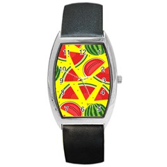 Yellow Watermelon   Barrel Style Metal Watch by ConteMonfrey