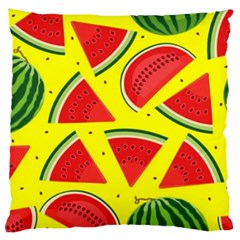 Yellow Watermelon   Large Cushion Case (one Side) by ConteMonfrey