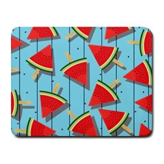 Blue Watermelon Popsicle  Small Mousepad by ConteMonfrey