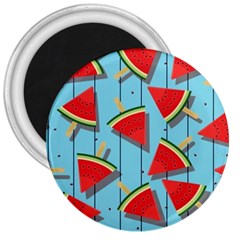 Blue Watermelon Popsicle  3  Magnets by ConteMonfrey