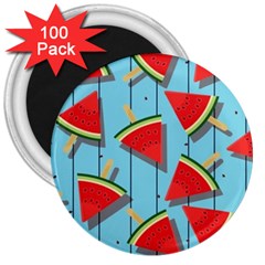 Blue Watermelon Popsicle  3  Magnets (100 pack)