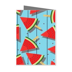 Blue Watermelon Popsicle  Mini Greeting Cards (pkg Of 8) by ConteMonfrey