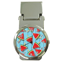 Blue Watermelon Popsicle  Money Clip Watches