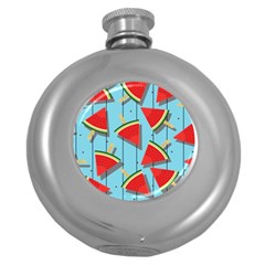 Blue Watermelon Popsicle  Round Hip Flask (5 Oz) by ConteMonfrey