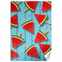 Blue Watermelon Popsicle  Canvas 12  x 18 