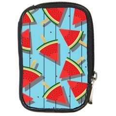 Blue Watermelon Popsicle  Compact Camera Leather Case