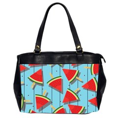 Blue Watermelon Popsicle  Oversize Office Handbag (2 Sides)