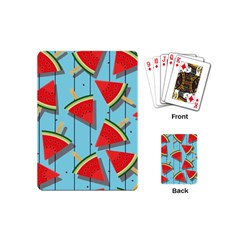 Blue Watermelon Popsicle  Playing Cards Single Design (Mini)