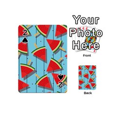 Blue Watermelon Popsicle  Playing Cards 54 Designs (Mini)