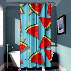 Blue Watermelon Popsicle  Shower Curtain 36  X 72  (stall)  by ConteMonfrey