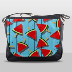 Blue Watermelon Popsicle  Messenger Bag