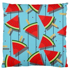 Blue Watermelon Popsicle  Large Cushion Case (two Sides) by ConteMonfrey