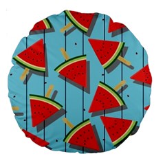 Blue Watermelon Popsicle  Large 18  Premium Round Cushions