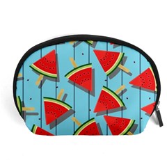 Blue Watermelon Popsicle  Accessory Pouch (Large)