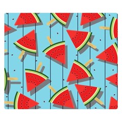 Blue Watermelon Popsicle  Double Sided Flano Blanket (Small) 