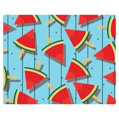 Blue Watermelon Popsicle  Double Sided Flano Blanket (Medium) 