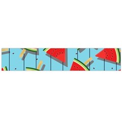 Blue Watermelon Popsicle  Large Flano Scarf 