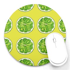 Yellow Lemonade  Round Mousepad by ConteMonfrey