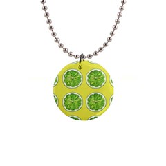 Yellow Lemonade  1  Button Necklace by ConteMonfrey