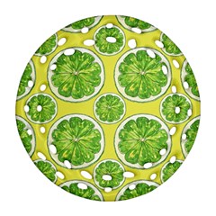 Lemon Cut Round Filigree Ornament (two Sides) by ConteMonfrey