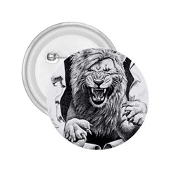 Drawing Angry Male Lion Roar Animal 2 25  Buttons by danenraven